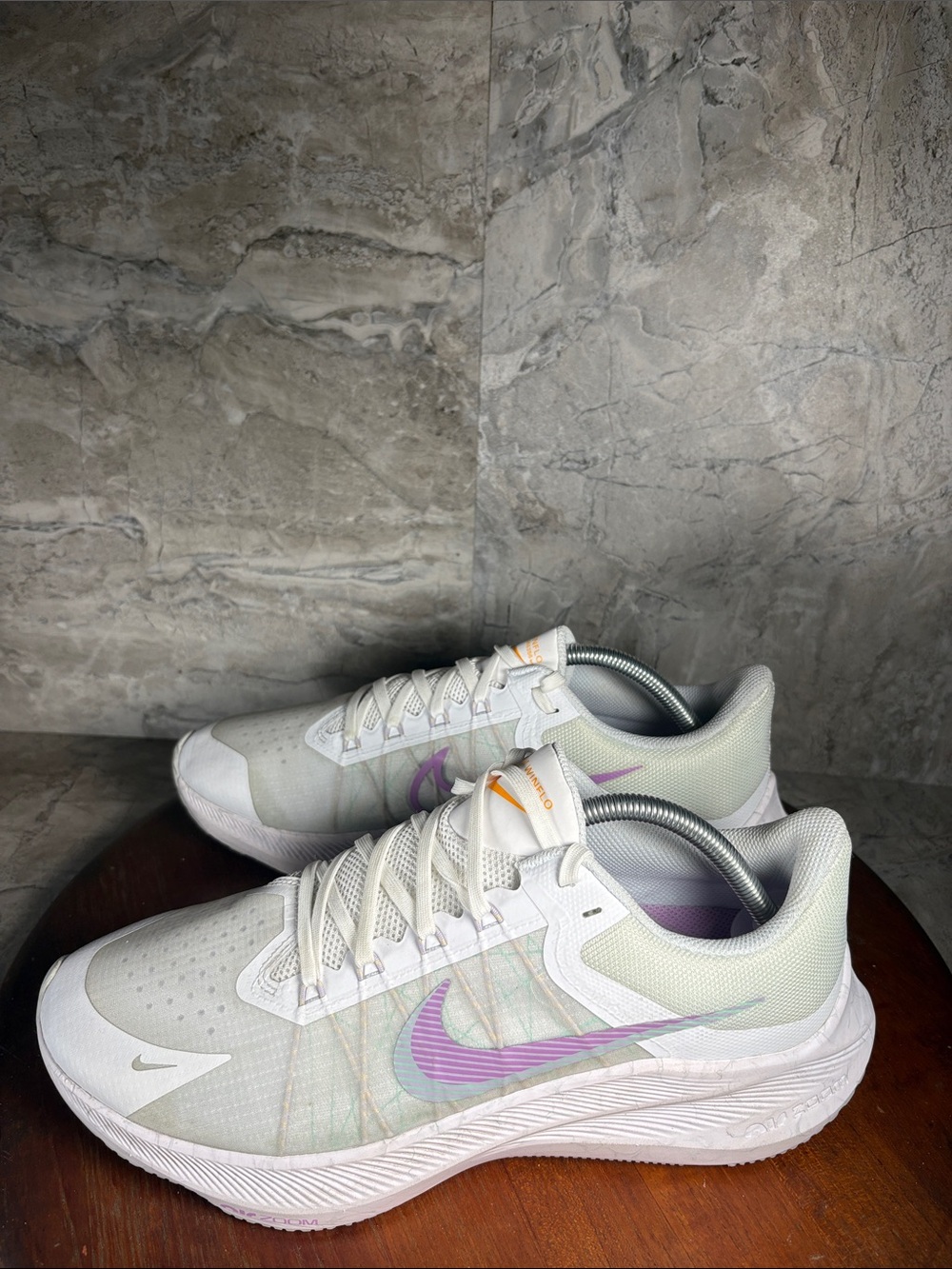 Nike Zoom Winflo 8 'Football Grey Violet Shock’ Women’s Shoes - Size: 12